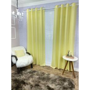 Cortina Tecido Oxford Amarelo-Bebê 300X230 Fabritex Enxovais