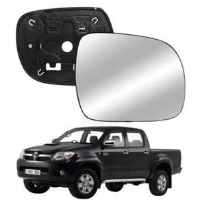 Lente Retrovisor Com Base Hilux 05-11 Ld Esquerdo