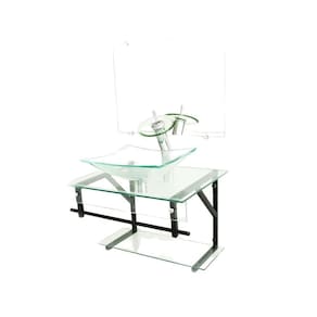 Gabinete De Vidro 60Cm Apx Com Cuba Retangular - Incolor