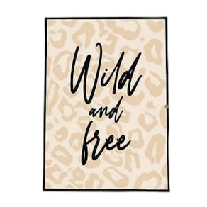 Quadro Wild And Free - Oncinha 24X18Cm - Com Vidro Preta