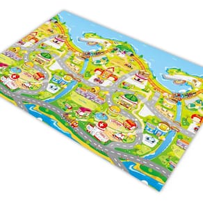 Tapete Pista Para Carrinhos Hotcars Village City 1,4X1,0M