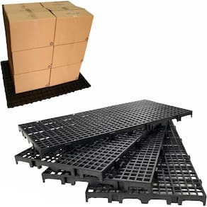 40Pc Pallet Estrado Plástico Preto 2,5X25X50 Cm De Qualidade