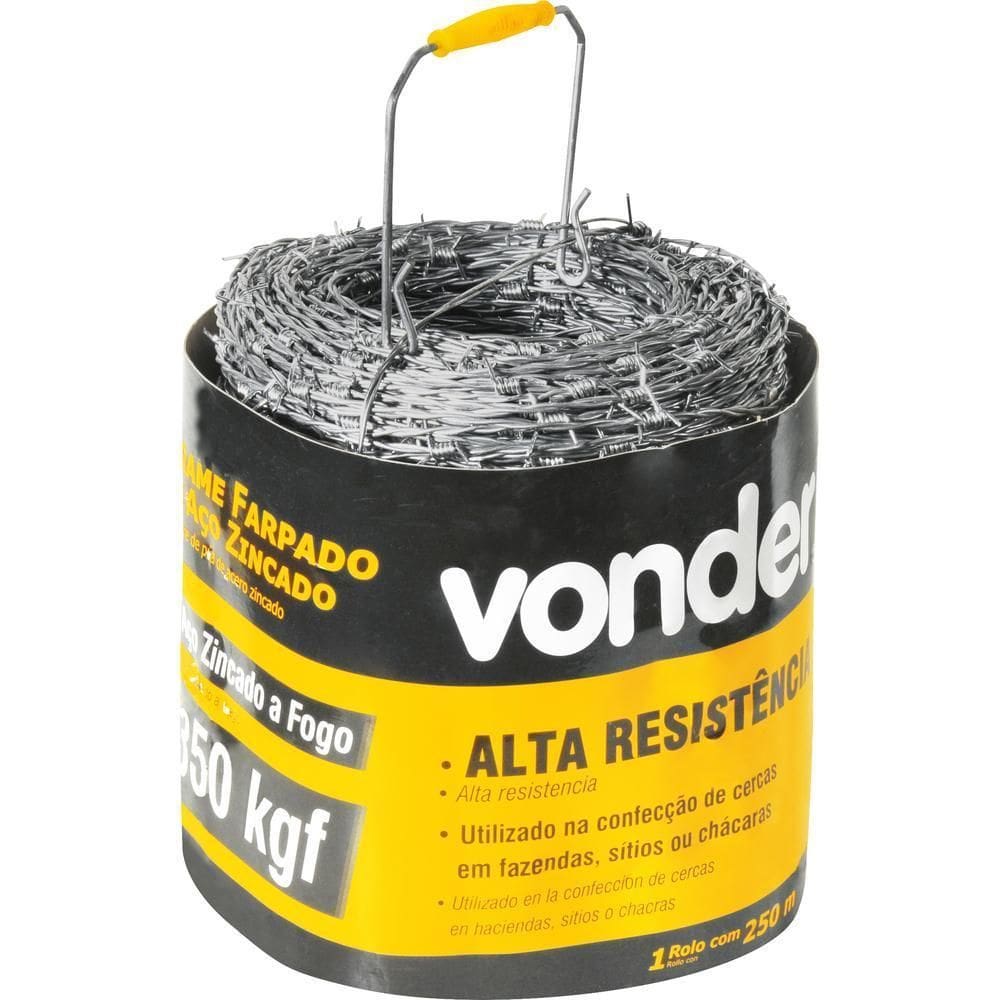 Arame Farpado 350 Kgf 250 Metros Vonder