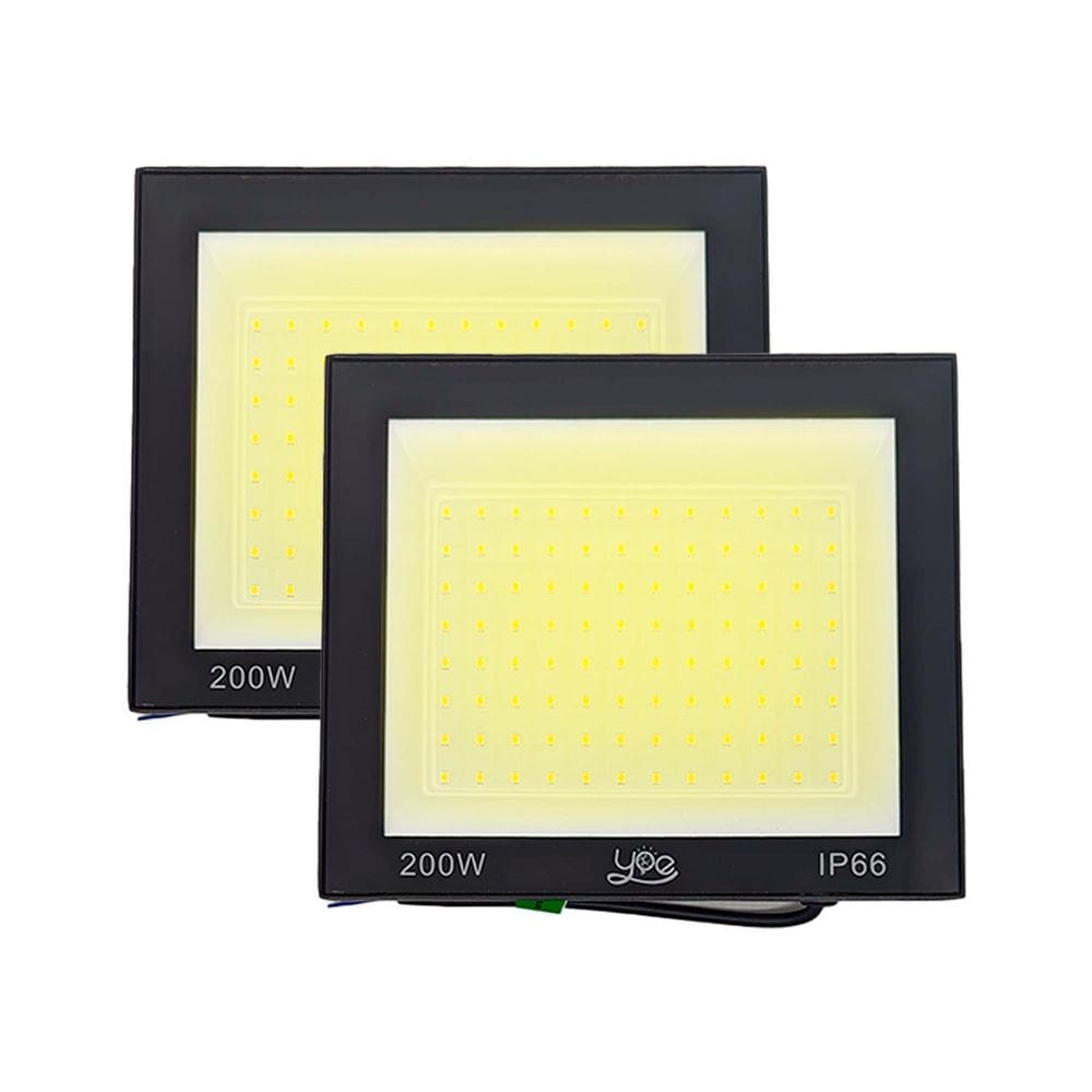 Kit 2 Refletor Led 200W Smd 3000K