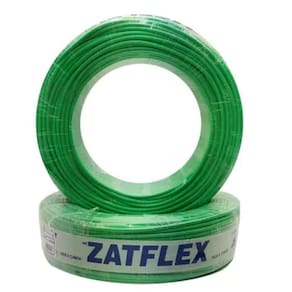 Fio Cabo Elétrico Flex 10,0Mm 750V Vd Rolo 100Metros Zatflex