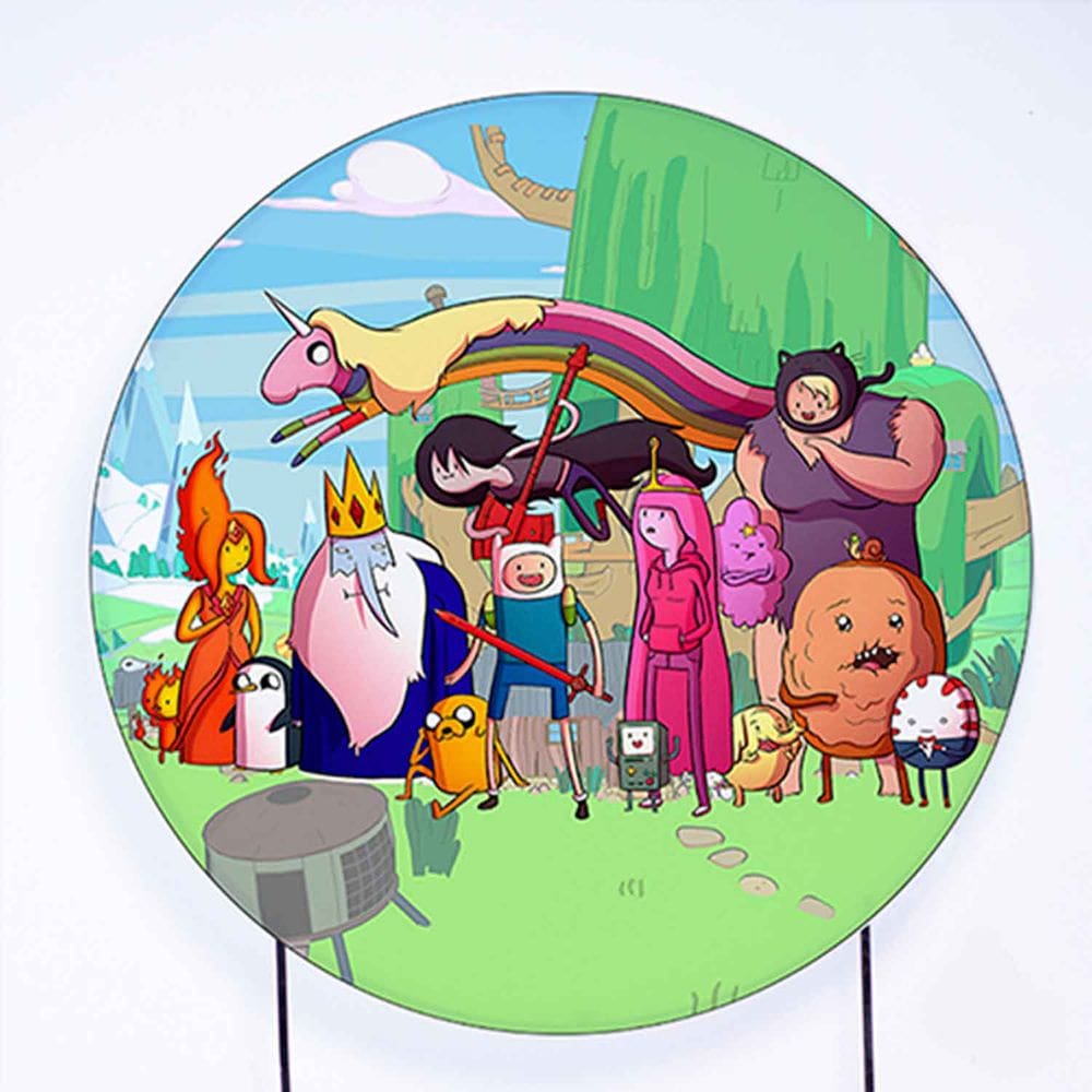 Painel Decorativo para Festa Redondo Vesti Fácil com Elástico Hora da Aventura - Fera Print