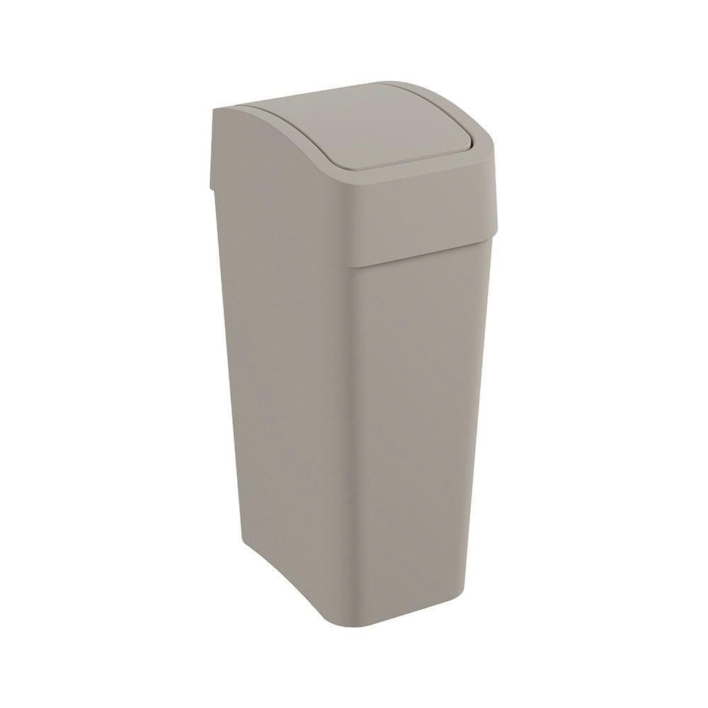 Lixeira Astra Ltb2 Com Tampa Basculante 8l Retangular Argila Ltb2*arg