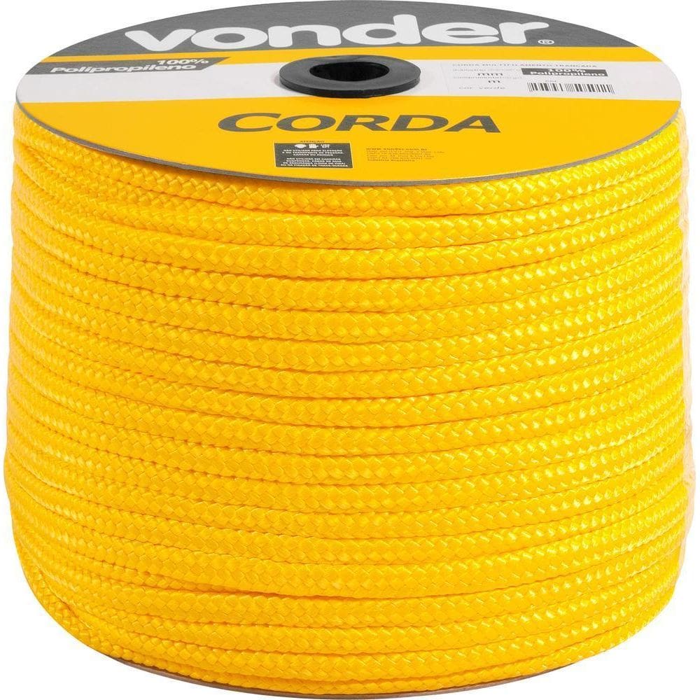Corda Multifilamento Trançada 12Mm 140M Amarela Carretel - V
