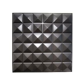 Kit 20 Placas Revestimento De Parede Pvc 3D Piramide Preto