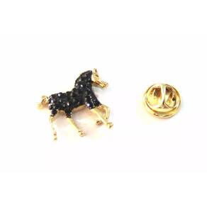 Broche Cavalo Country Rodeio Folheado A Ouro 18k