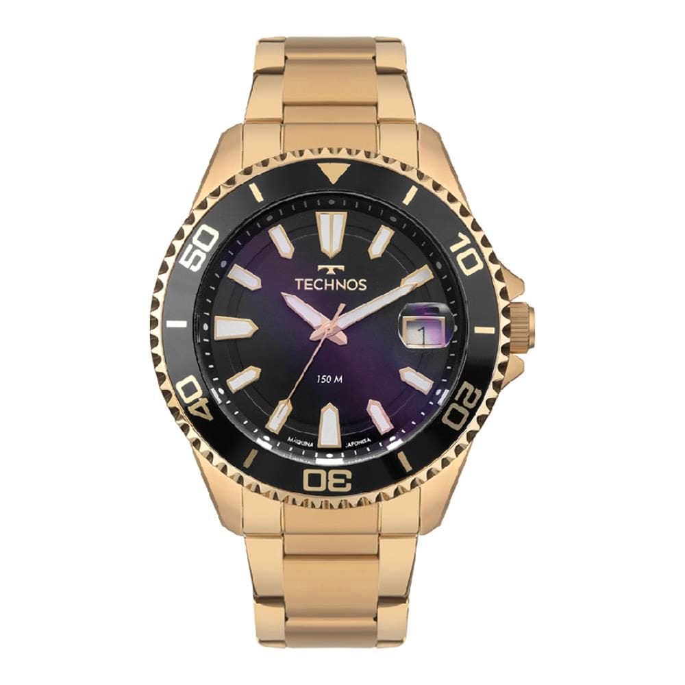 Relógio Technos Masculino Ref: 2415ei/1p Acqua Diver Dourado