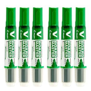 Pincel para Quadro Branco Recarregável Board Master Verde 6 Unidades - Pilot