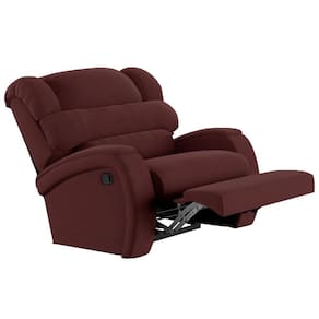 Poltrona Do Papai Reclinável Kalie Manual Gatilho Fh9 Veludo Vinho - Mpozenato
