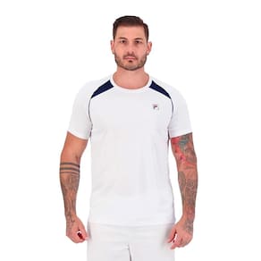Camiseta Fila Tennis Line II Branca/Marinho