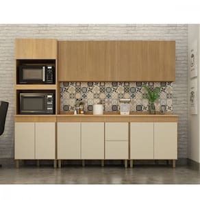 Cozinha Modulada com Tampo 5 Peças Frisada Dakota Valdemóveis