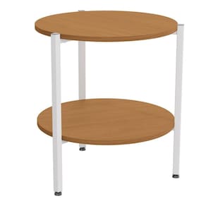 Mesa De Centro Industrial 47 Cm Li017 Canela Branco Kpb
