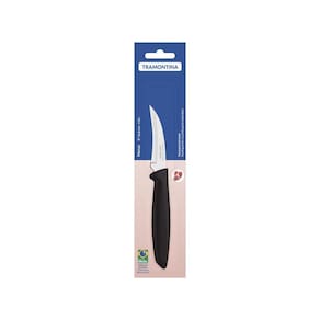 Faca Para Tornear Tramontina Plenus Com Lamina Em Aço Inox E Cabo De Polipropileno Preto 3" Conjunto:3