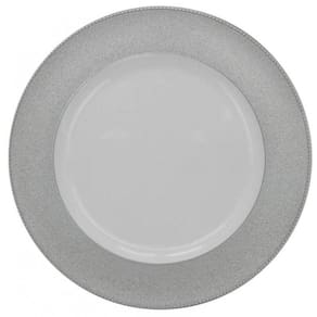 Sousplat Redondo Shine Prata 33 Cm - Mimo Style