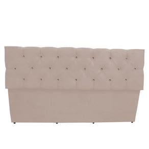 Calçadeira Baú Paris Casal 140 Cm Botão Strass Suede Porcelana Do Lar Móveis