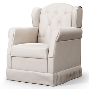 Poltrona De Amamentação Balanço Lucy P04 Suede Bege - Mpozenato