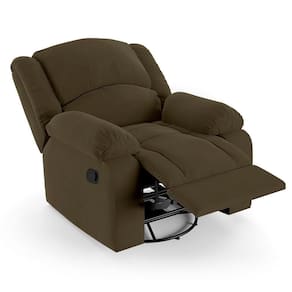 Poltrona Do Papai Reclinável Pietra Glider Giratória Usb Fh9 Veludo Capuccino - Mpozenato