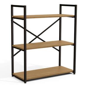Estante Baixa 3 Prateleiras 87x72 Cm Li007 Freijo Preto Fosco