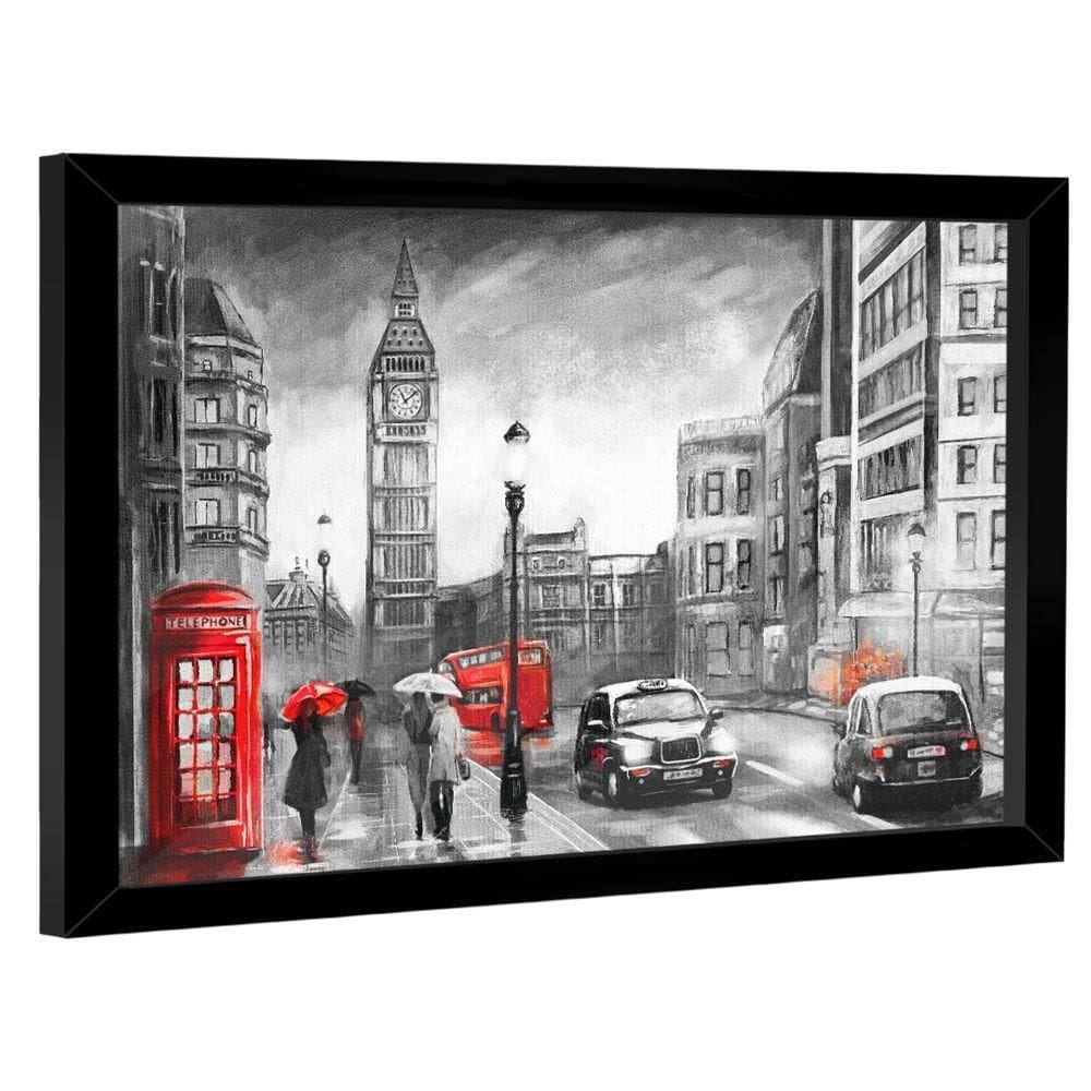 Quadro Decorativo Londres Estilo Pintura