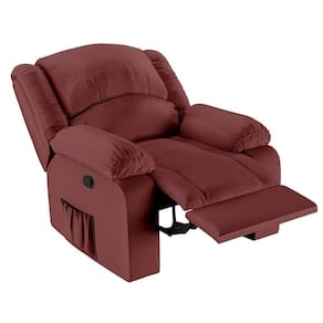 Poltrona Do Papai Reclinável Pietra Wall Fh9 Pu Vermelho - Mpozenato