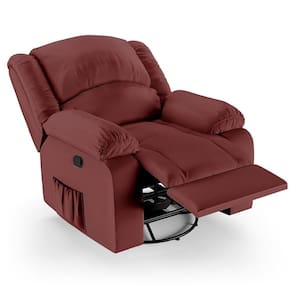 Poltrona Do Papai Reclinável Pietra Glider Giratória Fh9 Pu Vermelho - Mpozenato