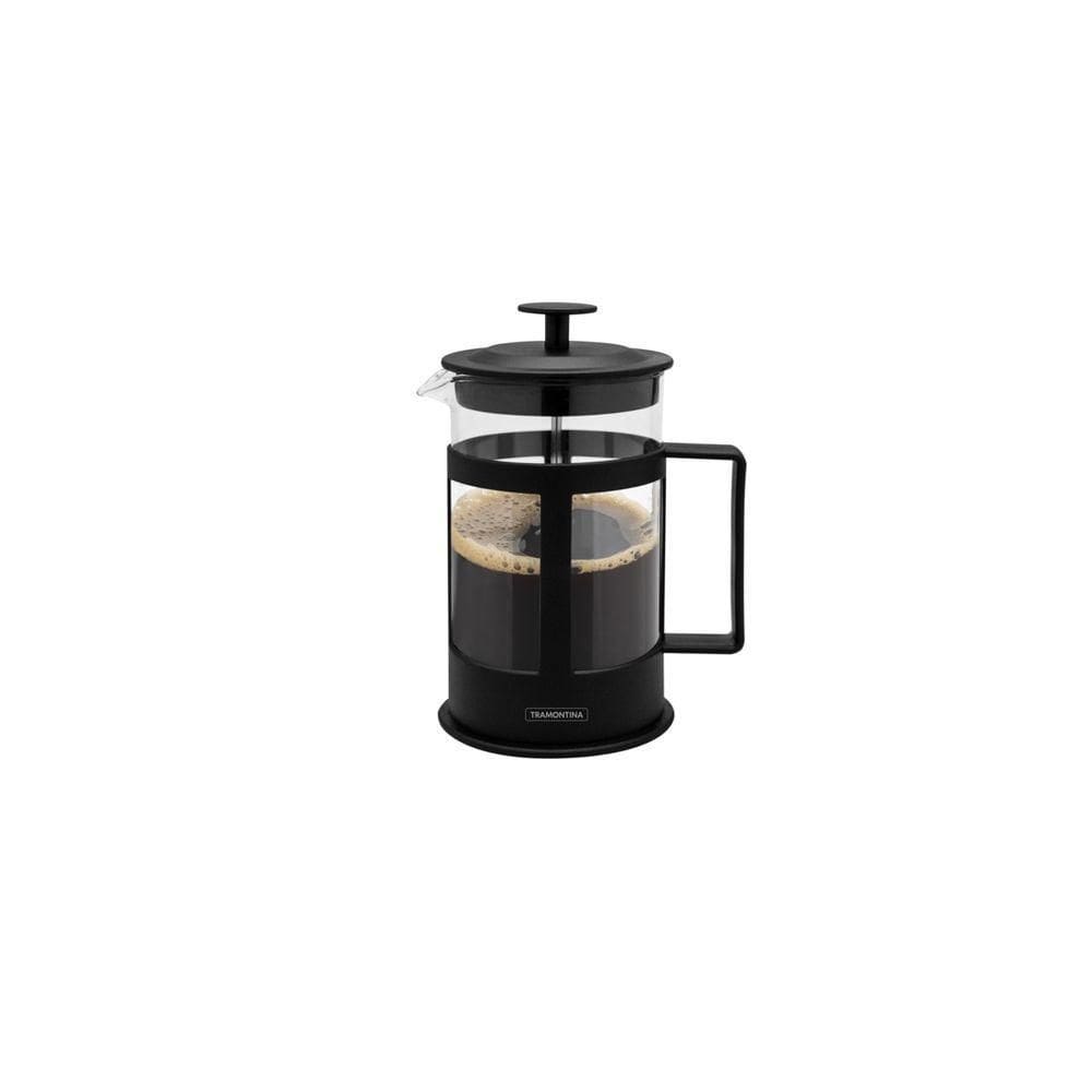 Cafeteira Francesa Tramontina Em Vidro E Polipropileno Preto 600 Ml