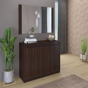 Buffet Balcão Aparador Onix - MDF/MDP 3 Portas 1 Prateleira com Moldura e Espelho - Viero Móveis