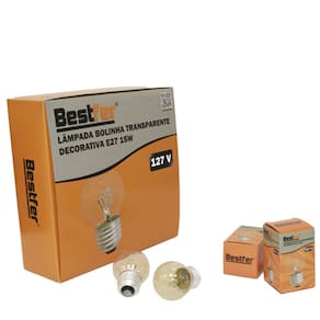 Lampada Bolinha Transparente Decorativa E27 15W 127V BESTFER BFH2768