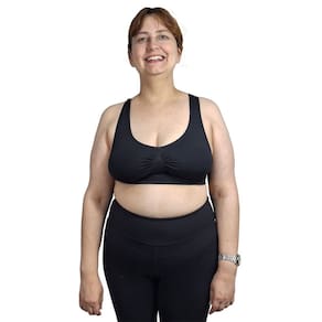 Top Academia Selene Nadador Sem Costura Plus Size