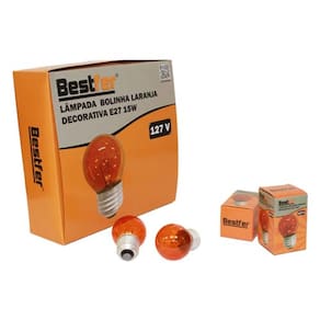 Lampada Bolinha Laranja Decorativa E27 15W 127V BESTFER BFH2672