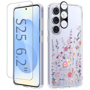 Capa de telefone GVIEWIN para Samsung Galaxy S25 com protetor de tela