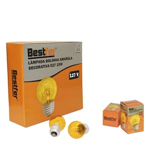 Lampada Bolinha Amarela Decorativa E27 15W 127V BESTFER BFH2769