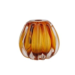 Cachepot De Murano Importado Vasinho Decoração 14X13Cm Ambar