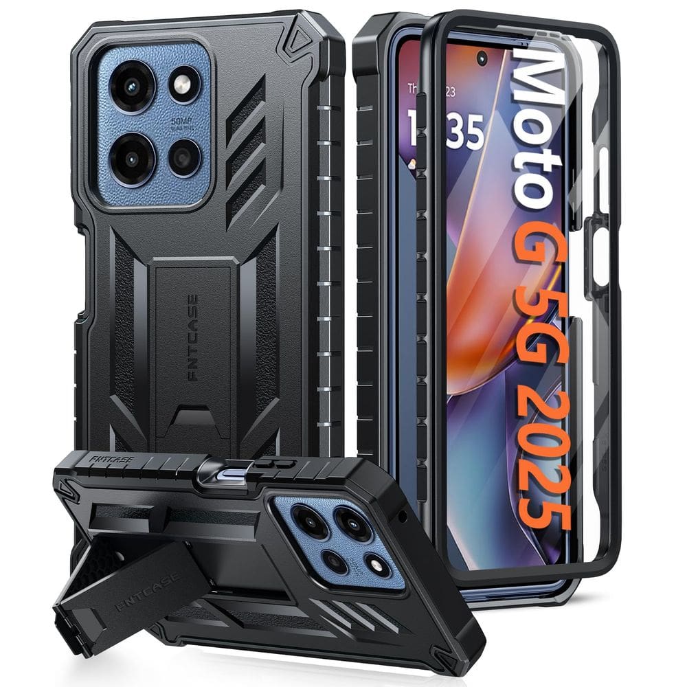 Capa de telefone FNTCASE para Motorola Moto G 5G 2025 com suporte