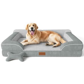 Cama para cães CWAWZ, gel de resfriamento ortopédico extra grande, espuma viscoelástica