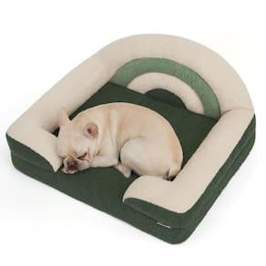 Dog Bed Blissful Diary Foam, tamanho médio, capa lavável, verde