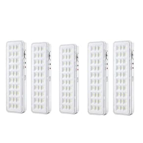 Kit Iluminação de Emergência Com 30 Leds 2w Bivolt Branco Frio Elgin - 5 Unidades