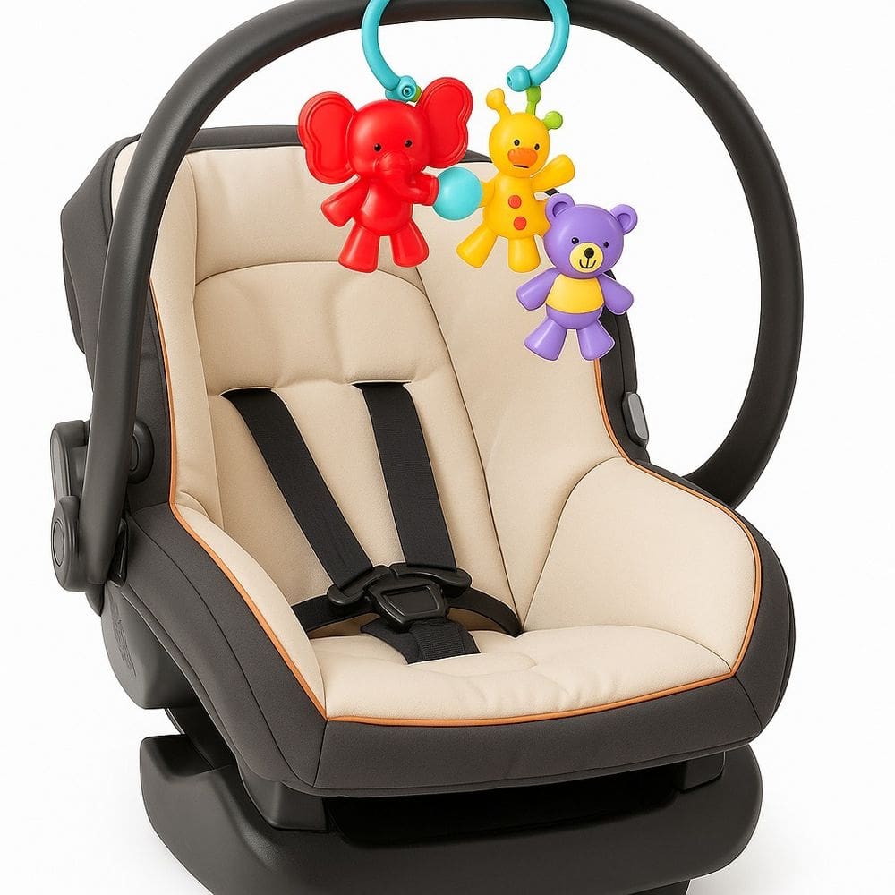 Chocalho Kit Baby 3 Peças Chocalho para Carrinho de Bebê Tapete de Atividades Berço Bebê Conforto