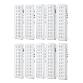 Kit Iluminação de Emergência Com 30 Leds 2W Bivolt Branco Frio Elgin - 10 Unidades