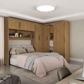 Quarto Modulado Casal com Espelho 7 Portas Belém Plus Carioca Móveis