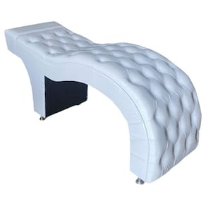 Maca Estética Estofada M1 80cm Corino Branco - In9 Decor