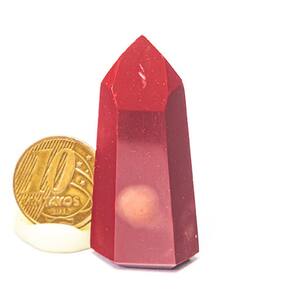 Ponta Jaspe Vermelho Gerador 40mm 30g Pedra Natural Tipo A