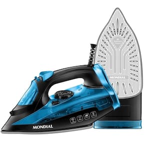 Ferro de Passar a Vapor Mondial Ultra Turbo 2000w Preto azul 220V