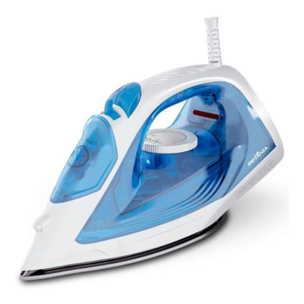 Ferro De Passar A Vapor Britania Base Carbon Antiaredente Blue Luxx 220V