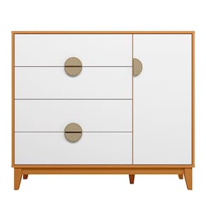 Cômoda Sapateira 4 Gavetas 1 Porta 100% MDF Cauê