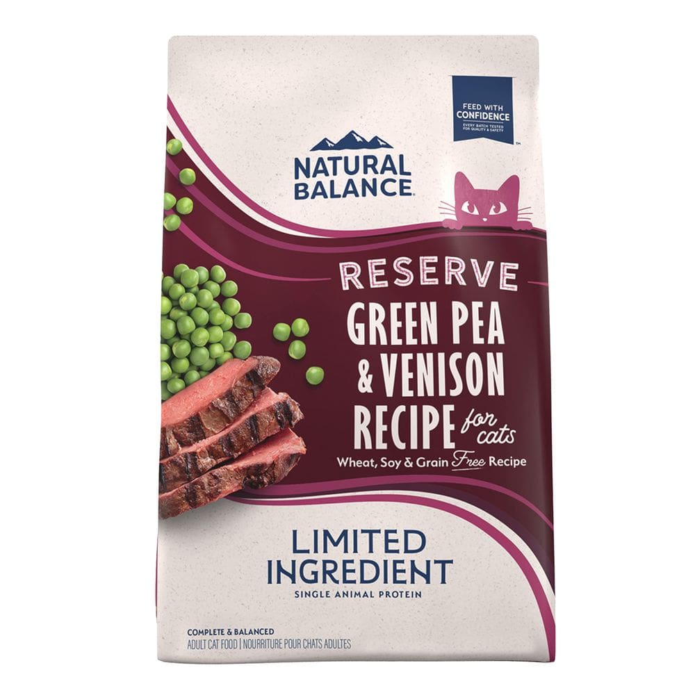 Comida seca para gatos Natural Balance Limited Ervilha verde e veado 3,63 kg